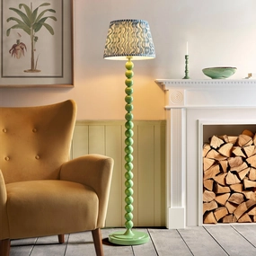 Higgledy Green Floor Lamp & Ripple 35cm Marlin Blue Shade creative lampshade design