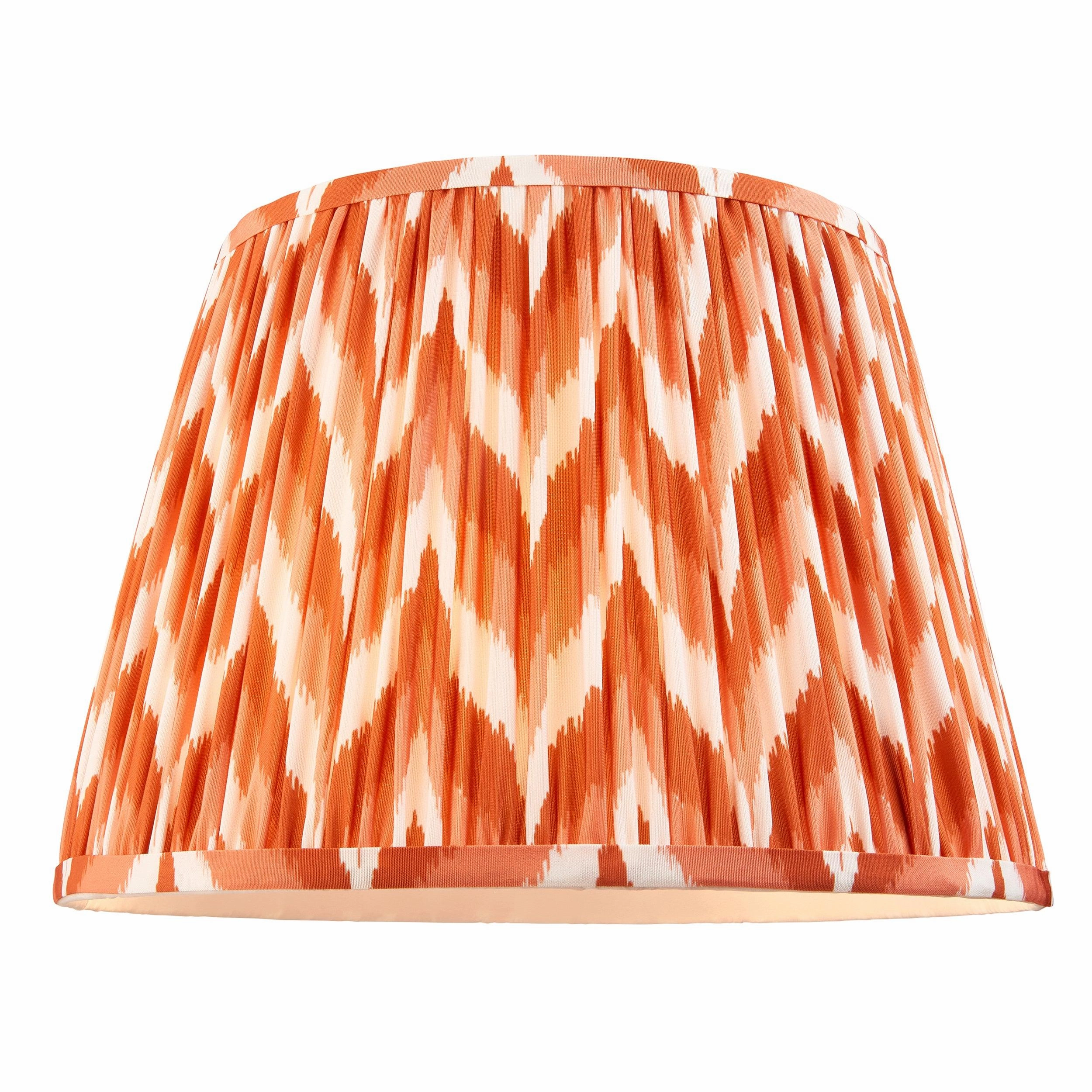 Higgledy Green Floor Lamp & Zigzag 35cm Apricot Orange Shade