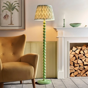 Higgledy Green Floor Lamp & Zigzag 40cm Cotswold Green Shade creative lampshade design