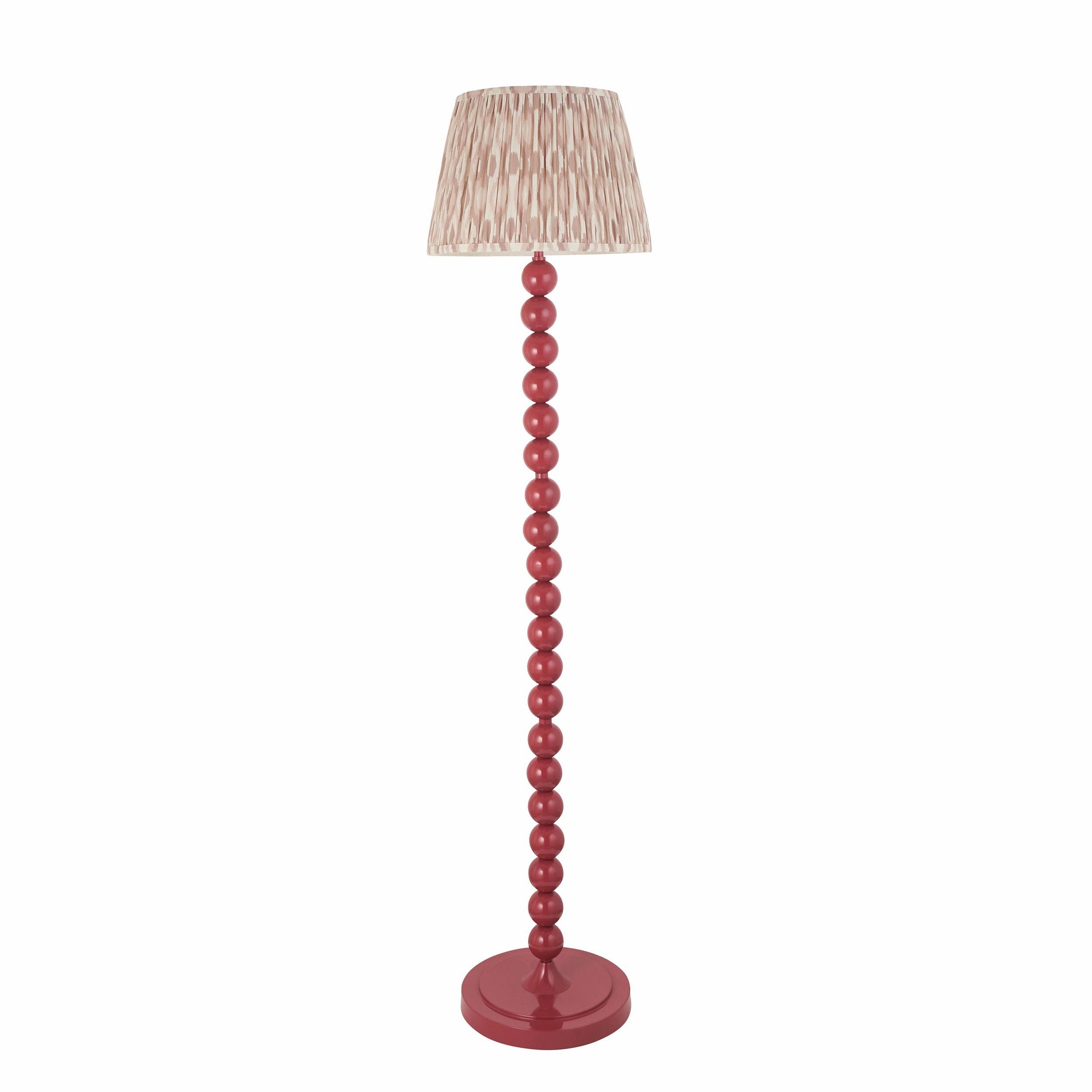 Higgledy Pink Floor Lamp & Ikat 35cm Neutral Shade