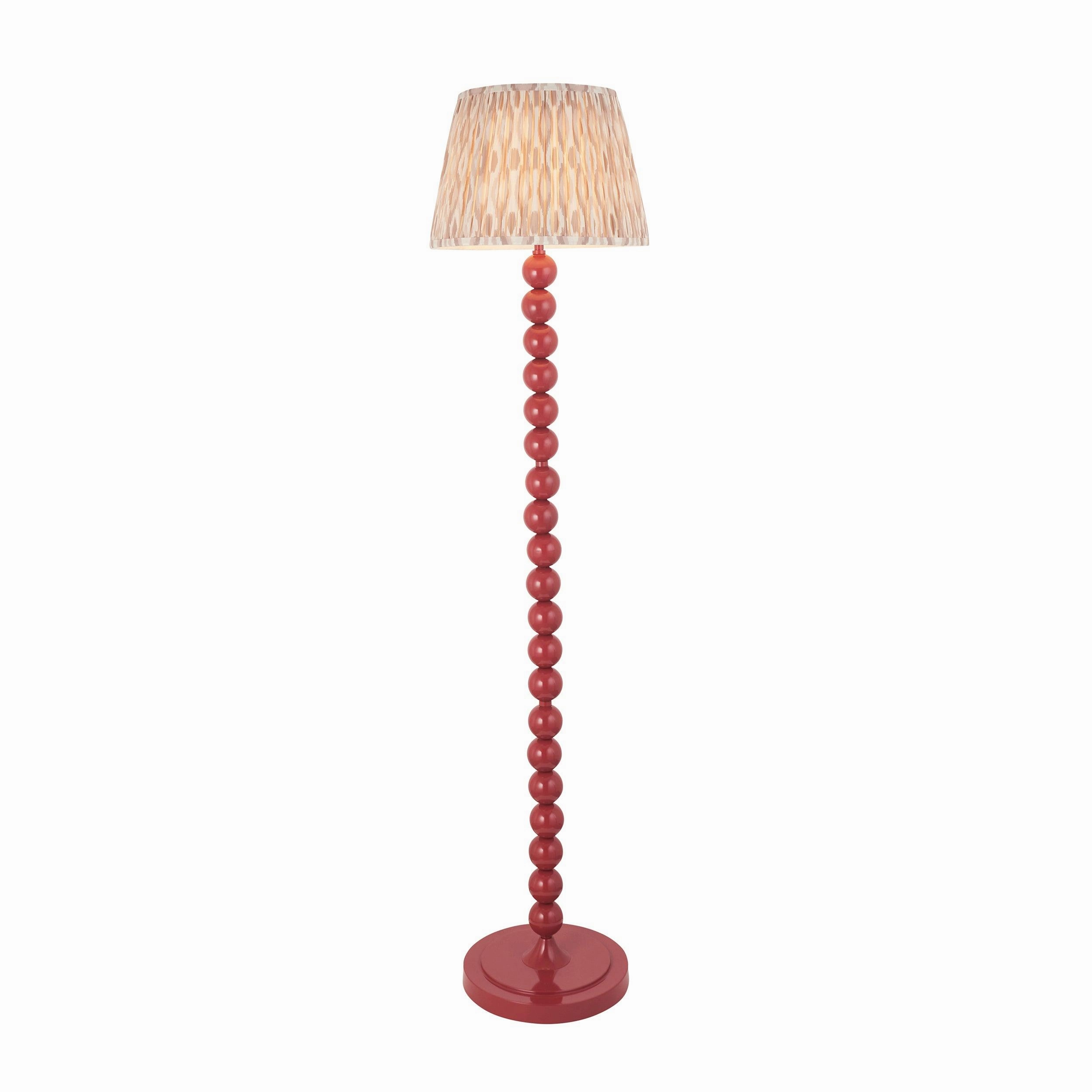 Higgledy Pink Floor Lamp & Ikat 35cm Neutral Shade