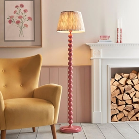 Higgledy Pink Floor Lamp & Ikat 35cm Neutral Shade creative lampshade design