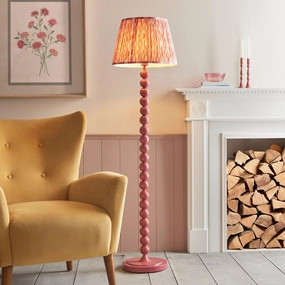 Higgledy Pink Floor Lamp & Ikat 40cm Coral Pink Shade creative lampshade design