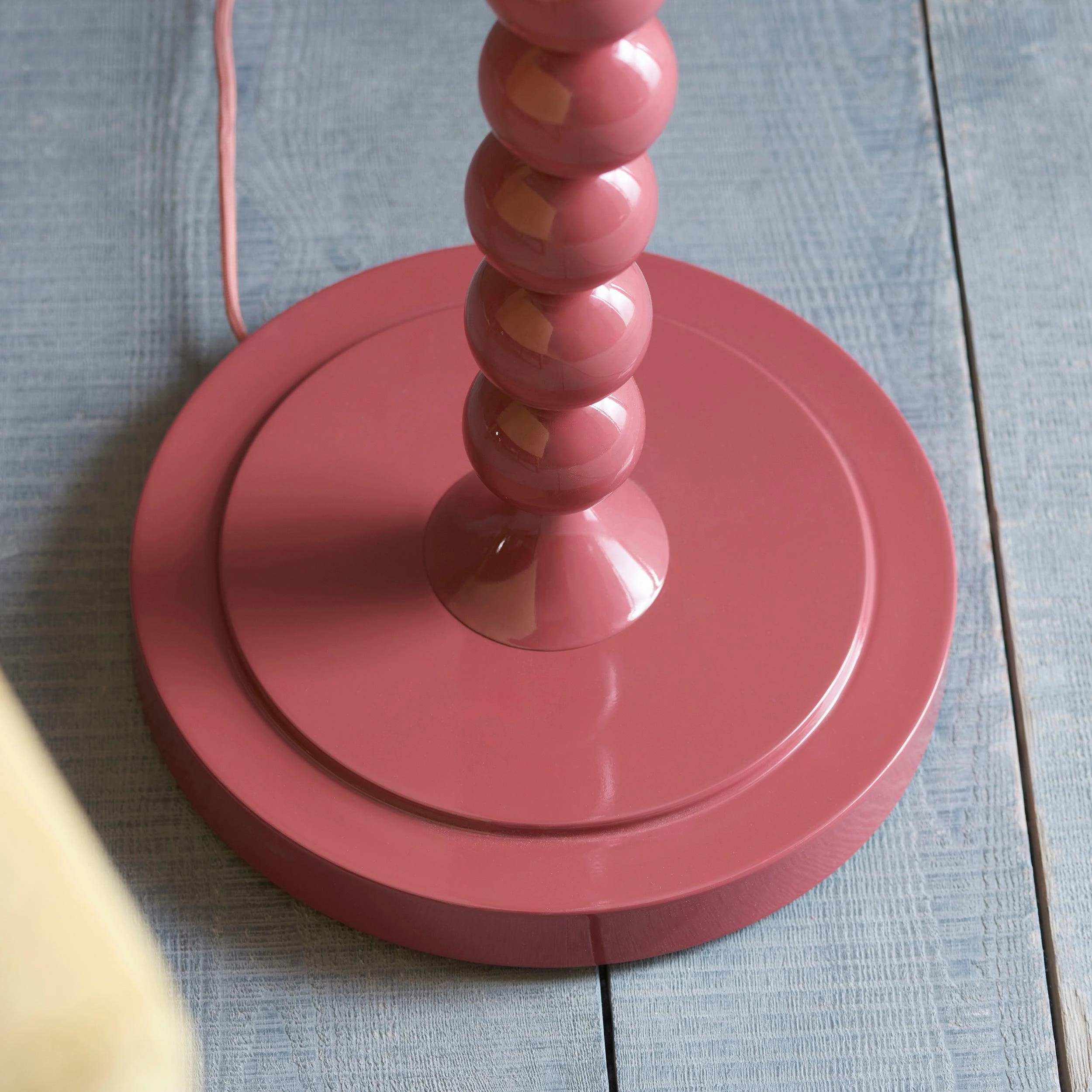 Higgledy Pink Floor Lamp & Ikat 40cm Neutral Shade