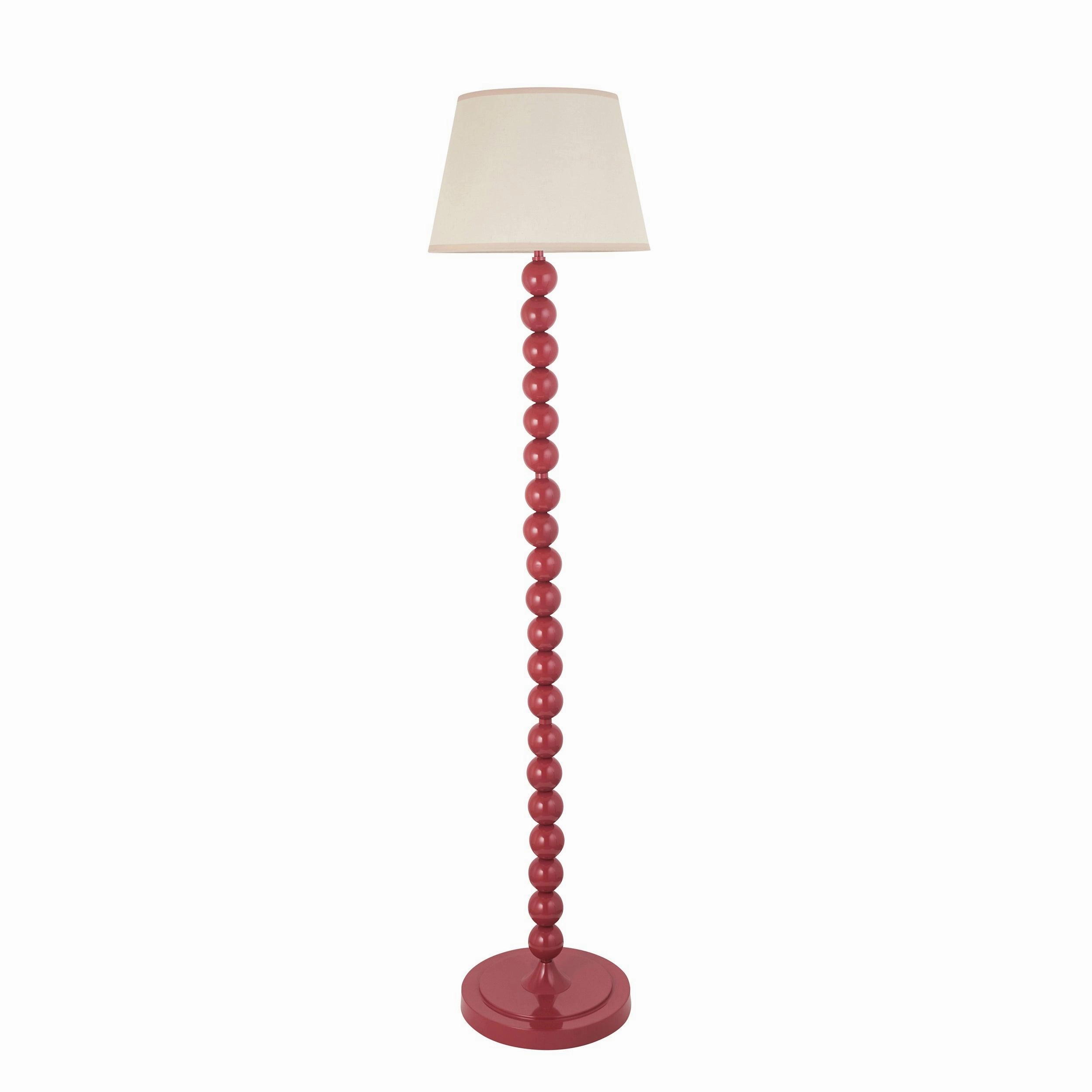 Higgledy Pink Floor Lamp & Ivy 35cm Vintage White Shade