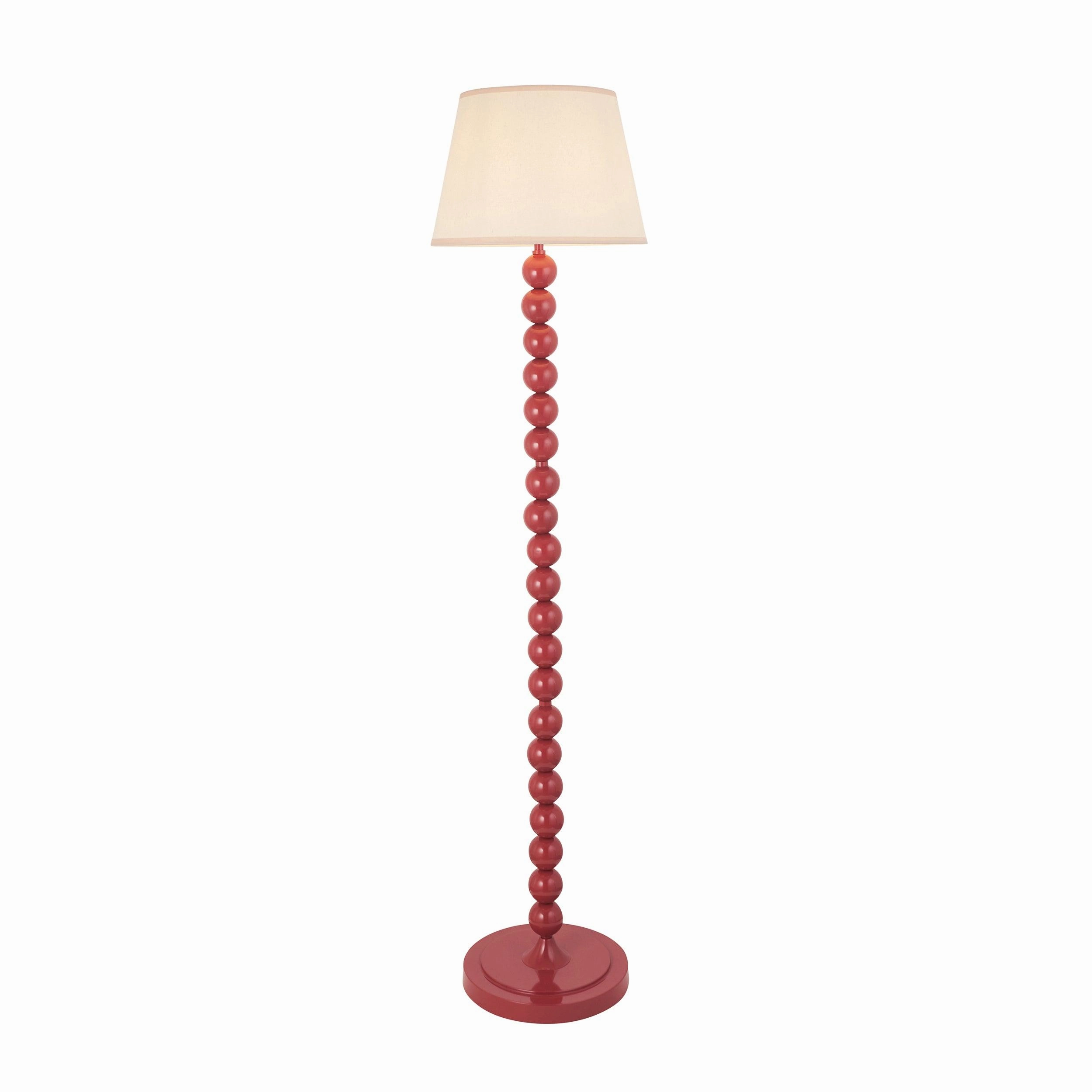 Higgledy Pink Floor Lamp & Ivy 35cm Vintage White Shade