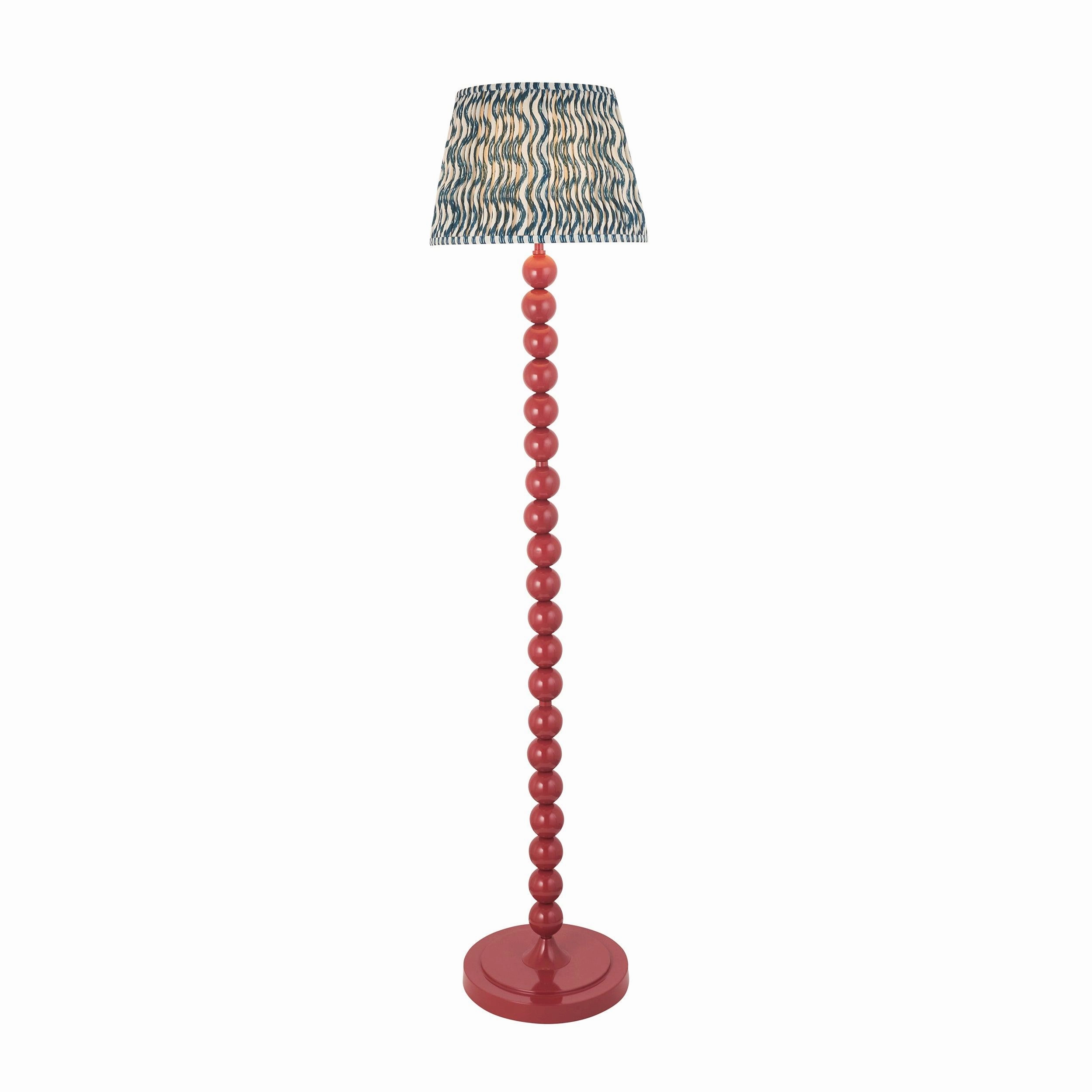 Higgledy Pink Floor Lamp & Ripple 35cm Marlin Blue Shade