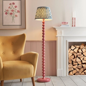 Higgledy Pink Floor Lamp & Ripple 35cm Marlin Blue Shade creative lampshade design