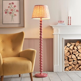 Higgledy Pink Floor Lamp & Ripple 40cm Coral Pink Shade creative lampshade design