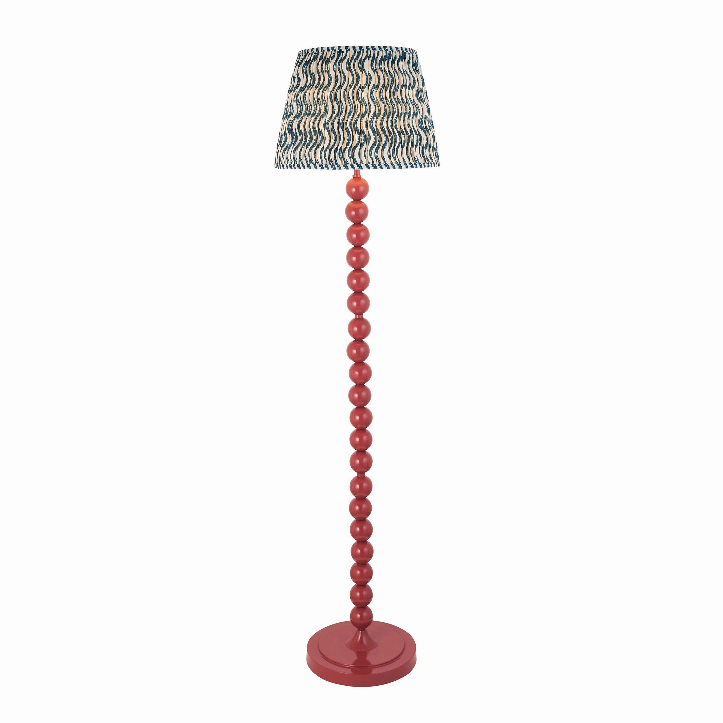 Higgledy Pink Floor Lamp & Ripple 40cm Marlin Blue Shade