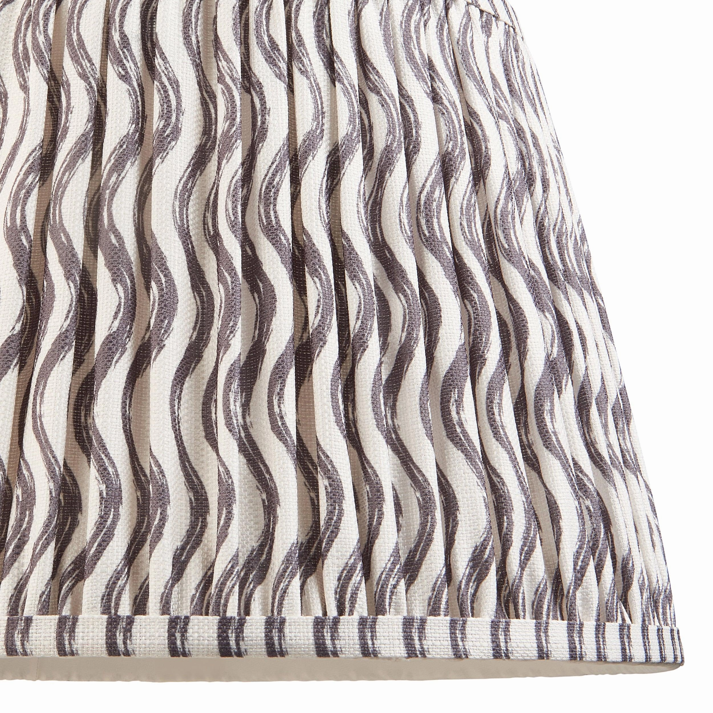 Higgledy White Floor Lamp & Ripple 35cm Pearl Grey Shade