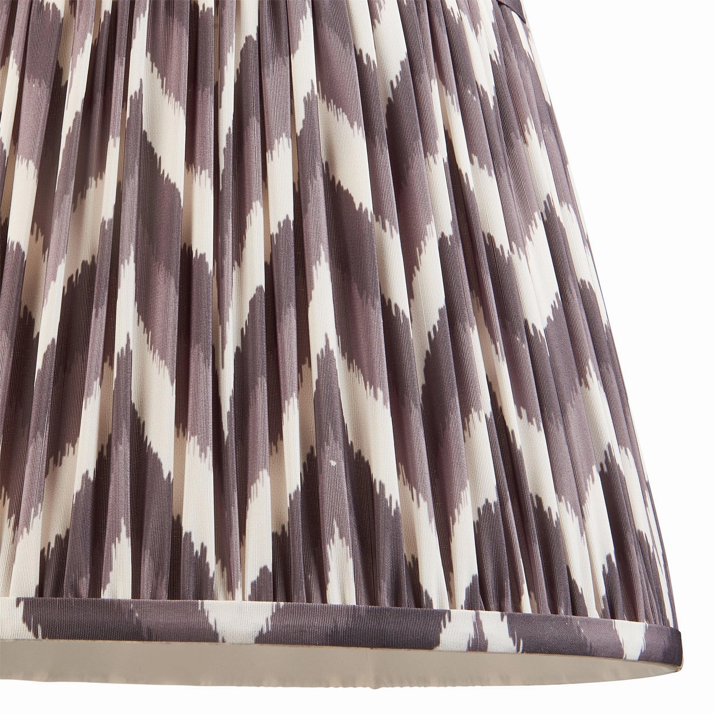 Higgledy White Floor Lamp & Zigzag 35cm Pearl Grey Shade