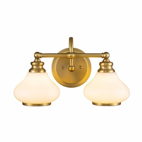 Hinkley Ainsley 2 Light Brass Bathroom Wall Light vintage desk lamp