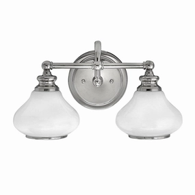 Hinkley Ainsley 2 Light Polished Chrome Bathroom Wall Light vintage desk lamp