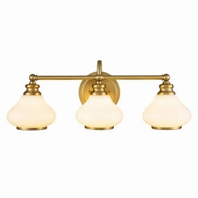 Hinkley Ainsley 3 Light Brass Bathroom Wall Light vintage desk lamp