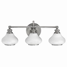 Hinkley Ainsley 3 Light Polished Chrome Bathroom Wall Light vintage desk lamp