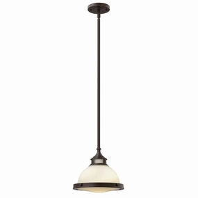 Hinkley Amelia 1 Light Bronze Mini Ceiling Pendant Light soft glow ceiling light