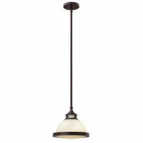 Hinkley Amelia 1 Light Bronze Mini Ceiling Pendant Light ambient ceiling fixture