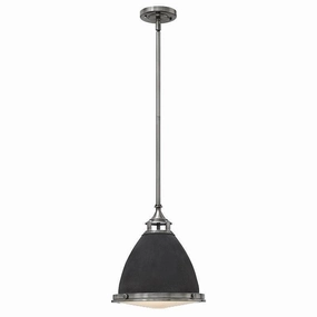 Hinkley Amelia Aged Zinc Art Deco Ceiling Light ambient ceiling fixture