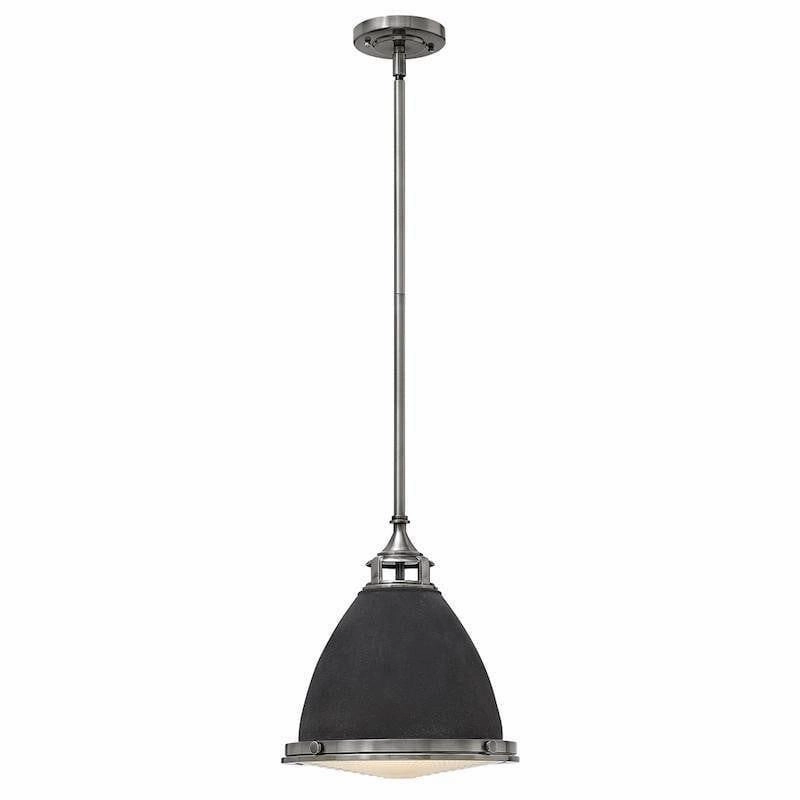 Hinkley Amelia Aged Zinc Art Deco Ceiling Light ambient ceiling fixture