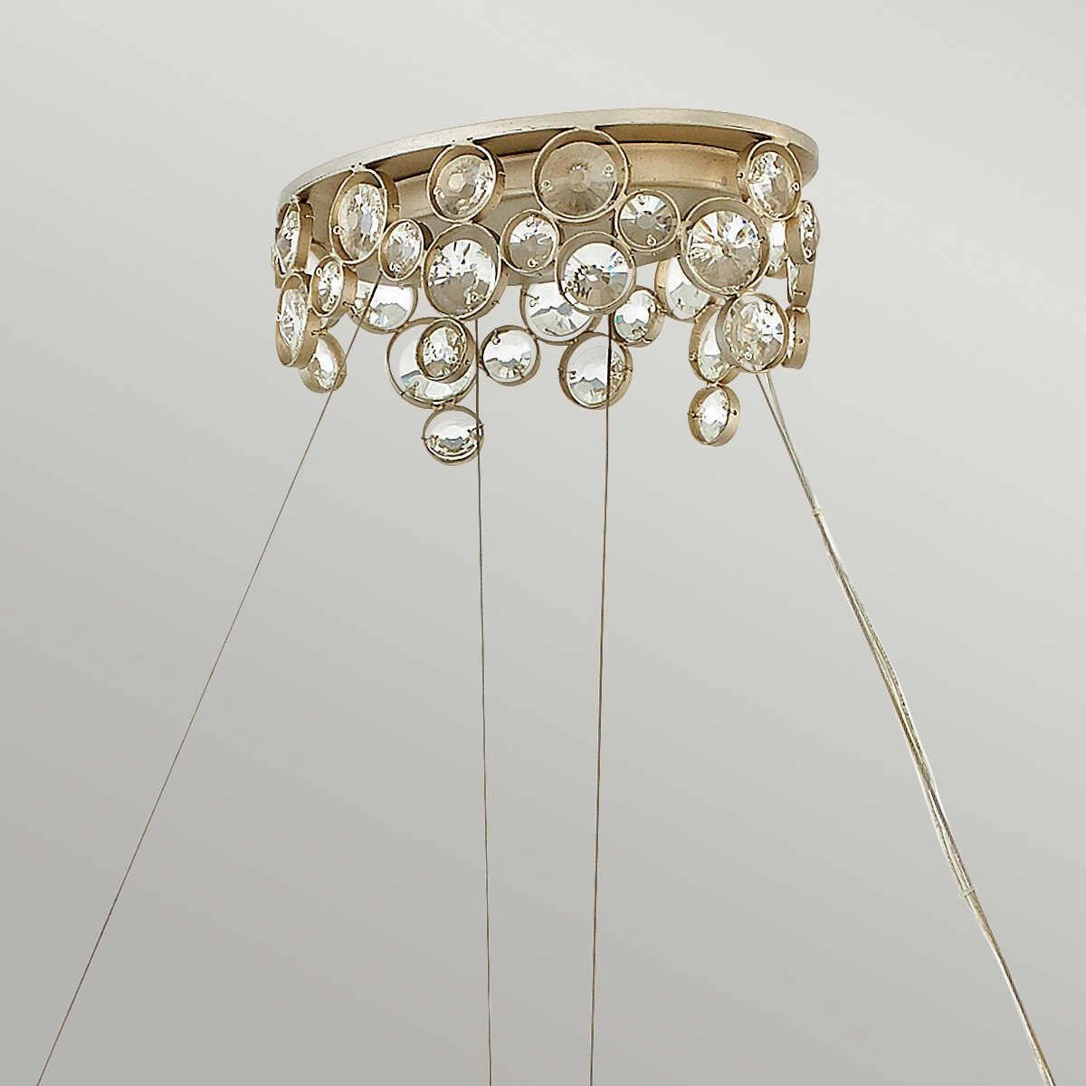 Hinkley Anya Linear Chandelier Ceiling Light - Silver Leaf