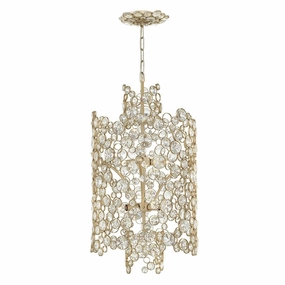 Hinkley Anya Two Tier Silver Pendant Ceiling Light soft glow ceiling light