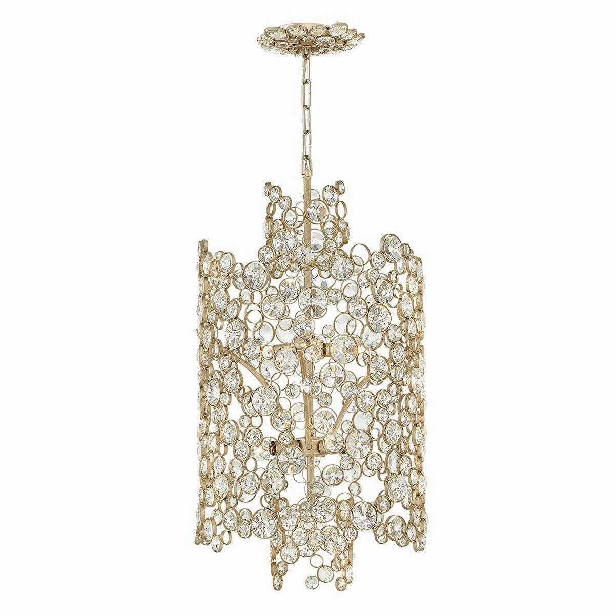 Hinkley Anya Two Tier Silver Pendant Ceiling Light ambient ceiling fixture
