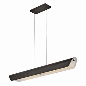 Hinkley Arco Black Linear LED Pendant Light sleek LED ceiling lamp