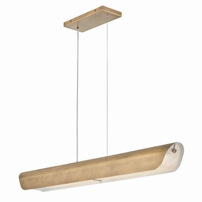 Hinkley Arco Brass Linear LED Pendant Light sleek LED ceiling lamp