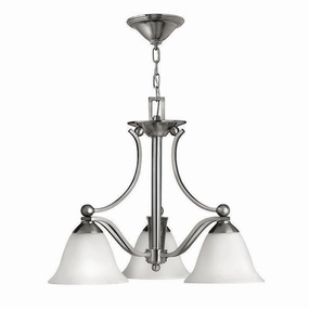 Hinkley Bolla Brushed Nickel 3 Light Chandelier white ceiling lamp
