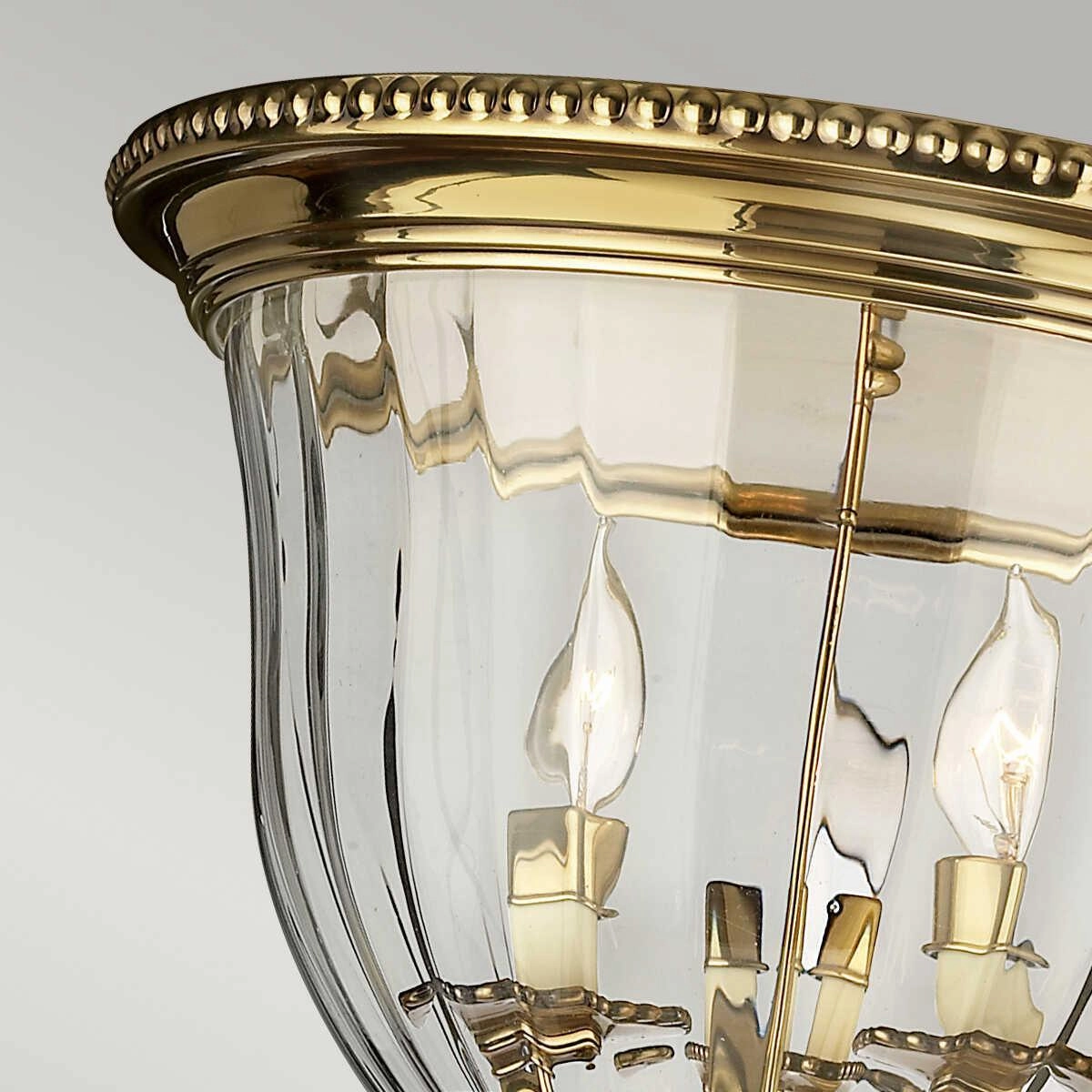 Hinkley Cambridge Brass 2 Light Flush Ceiling Light