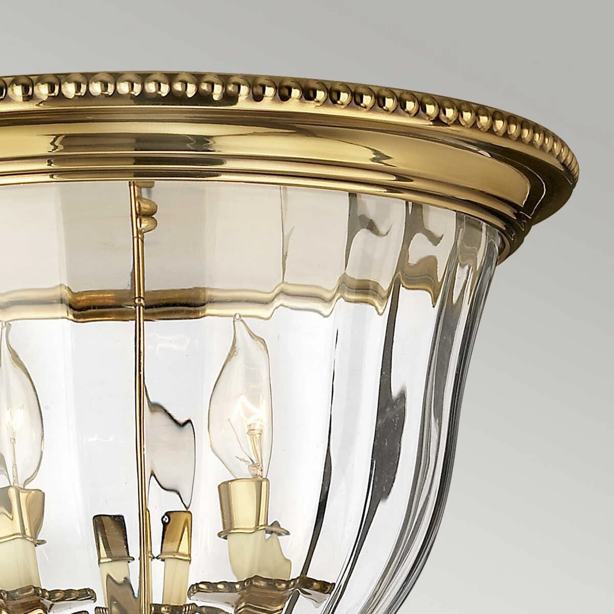 Hinkley Cambridge Brass 2 Light Flush Ceiling Light