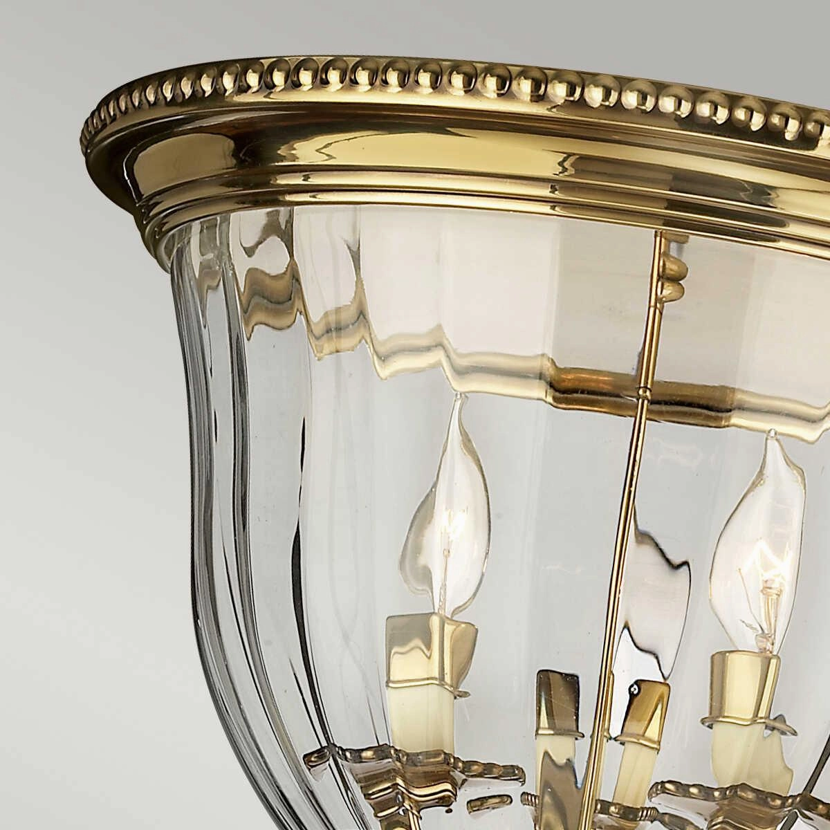 Hinkley Cambridge Brass 2 Light Flush Ceiling Light