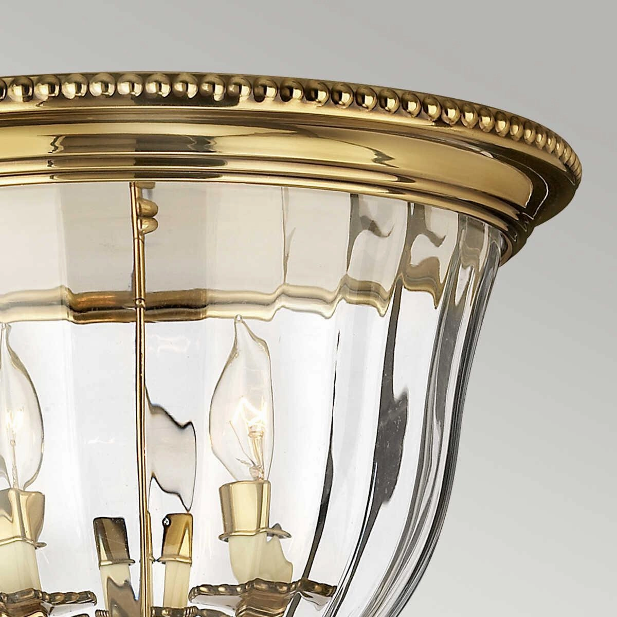 Hinkley Cambridge Brass 2 Light Flush Ceiling Light