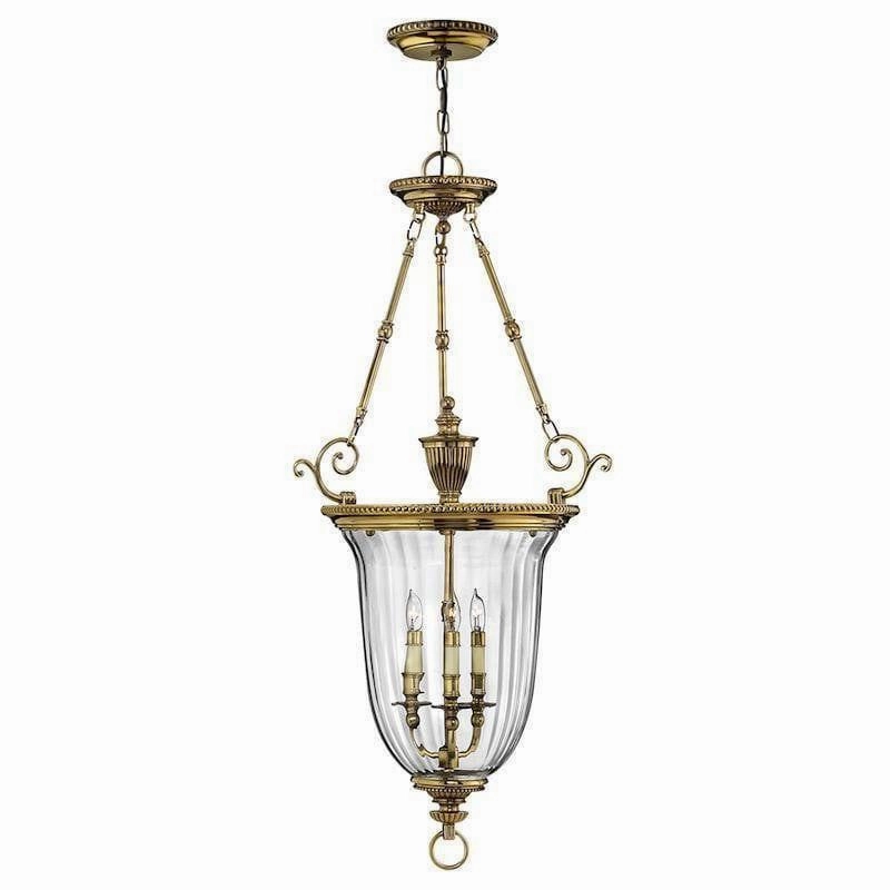 Hinkley Cambridge Solid Brass Large Ceiling Lantern 3 Light white ceiling lamp