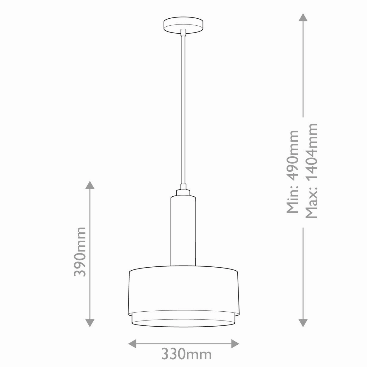 Hinkley Cedric Medium Black Flush Ceiling Light