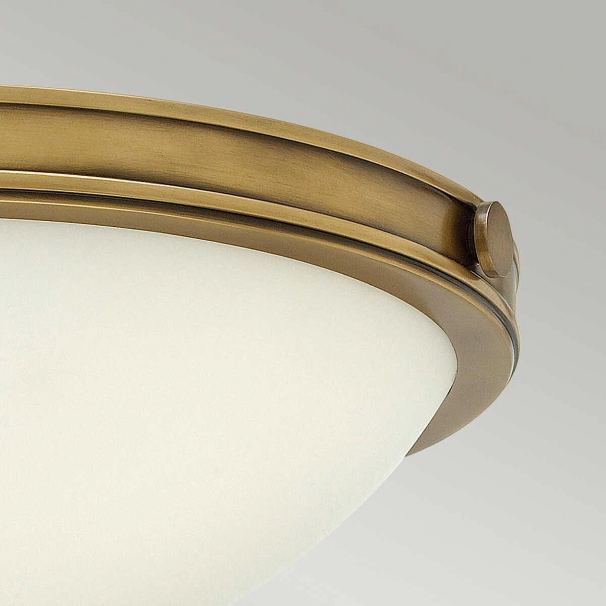 Hinkley Collier 2 Light Small Flush Brass Ceiling Light
