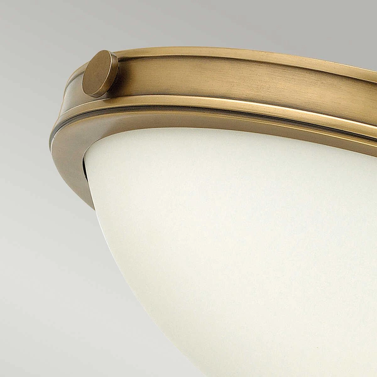 Hinkley Collier 2 Light Small Flush Brass Ceiling Light