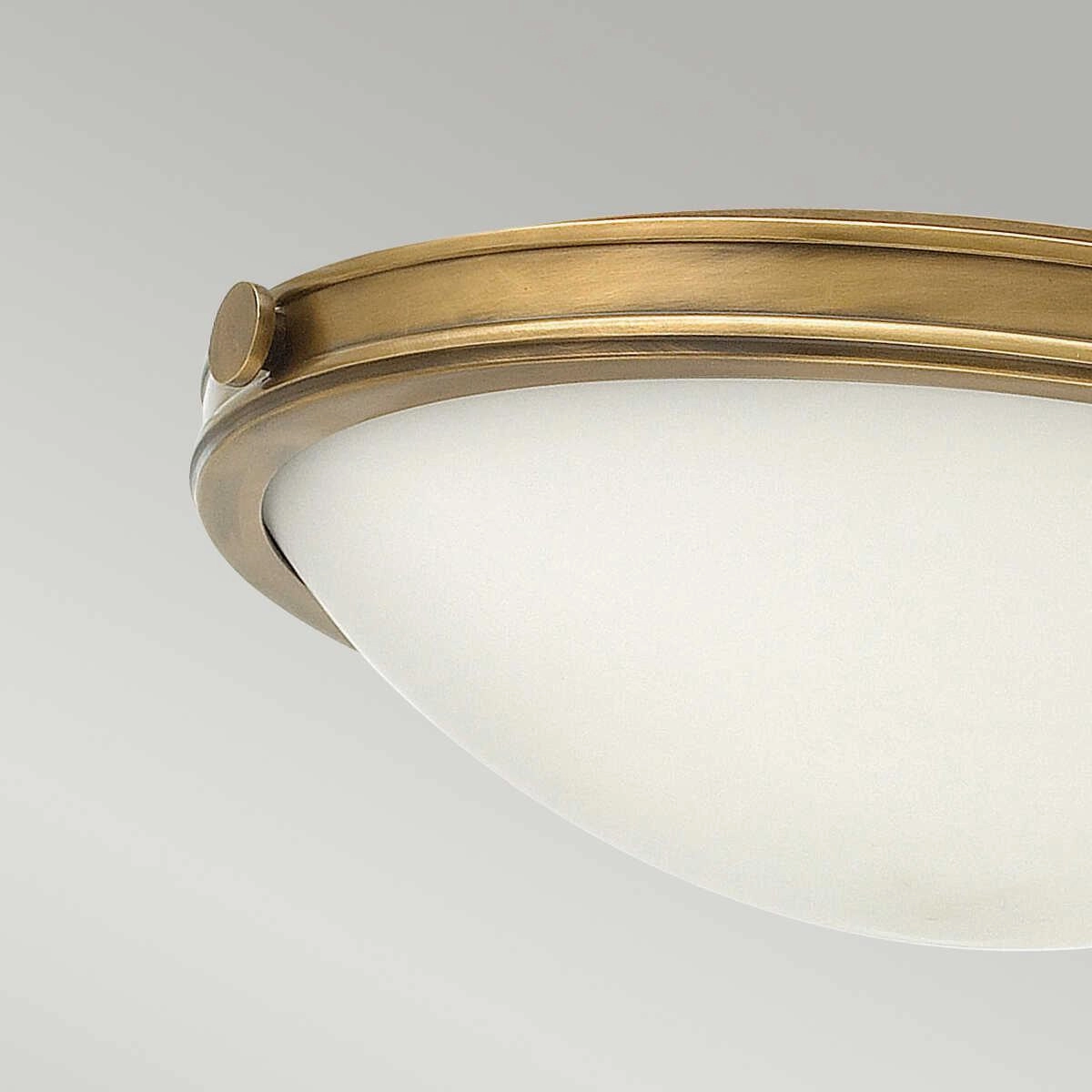 Hinkley Collier 3 Light Large Flush Brass Ceiling Light