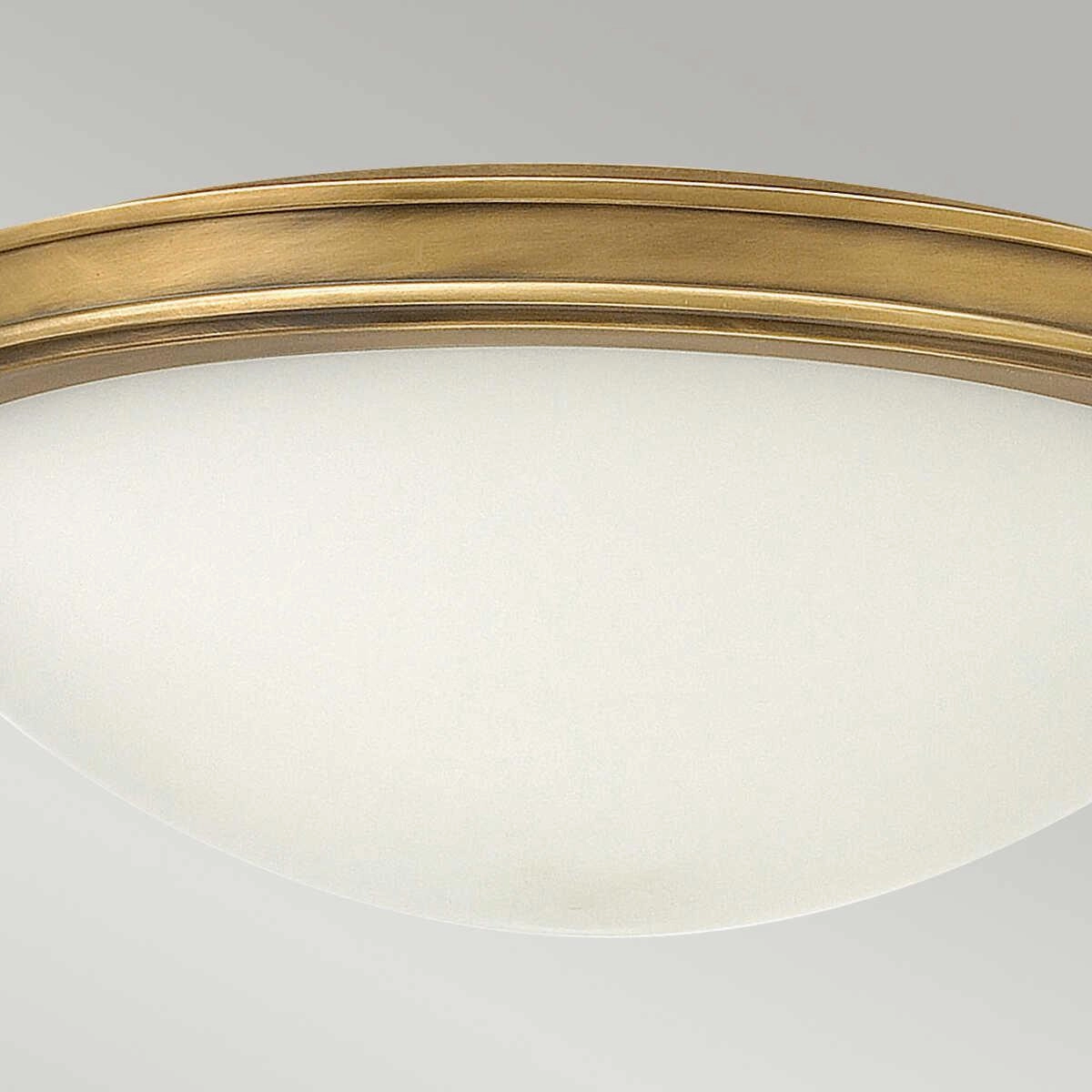 Hinkley Collier 3 Light Large Flush Brass Ceiling Light