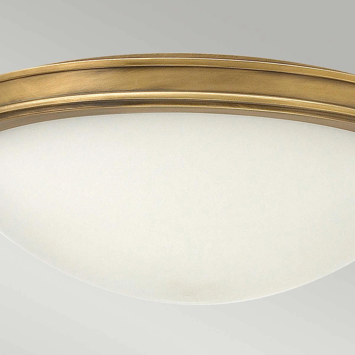 Hinkley Collier 3 Light Large Flush Brass Ceiling Light