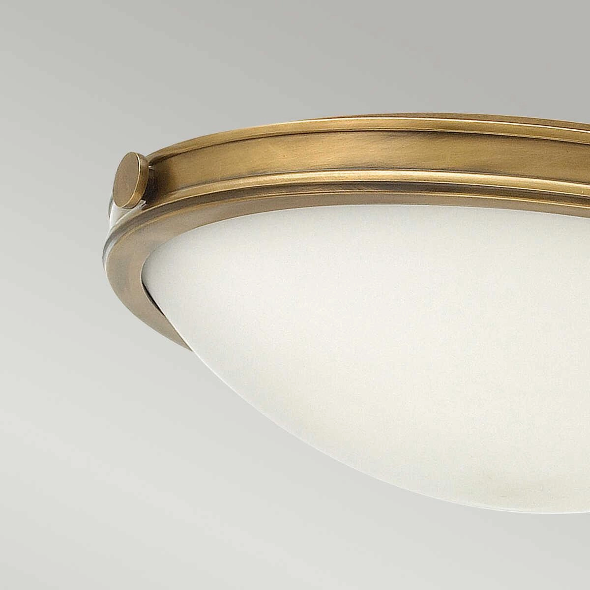 Hinkley Collier 3 Light Large Flush Brass Ceiling Light