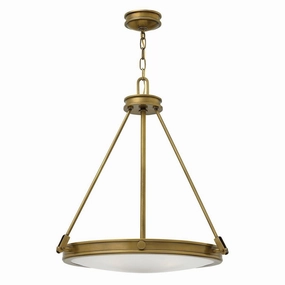 Hinkley Collier 4 Light Brass Pendant Ceiling Light soft glow ceiling light