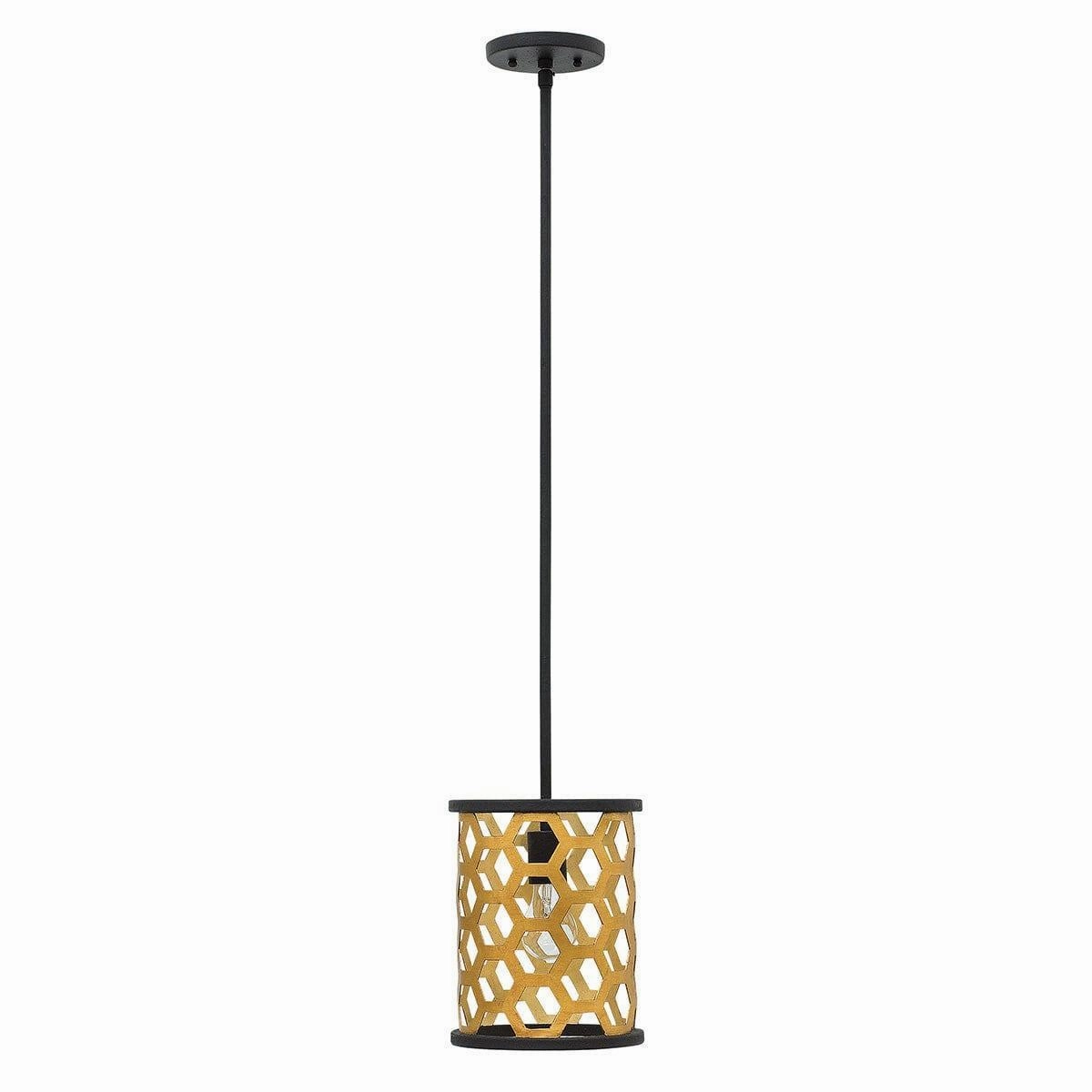 Hinkley Felix 1 Light Gold Mini Pendant Ceiling Light soft glow ceiling light