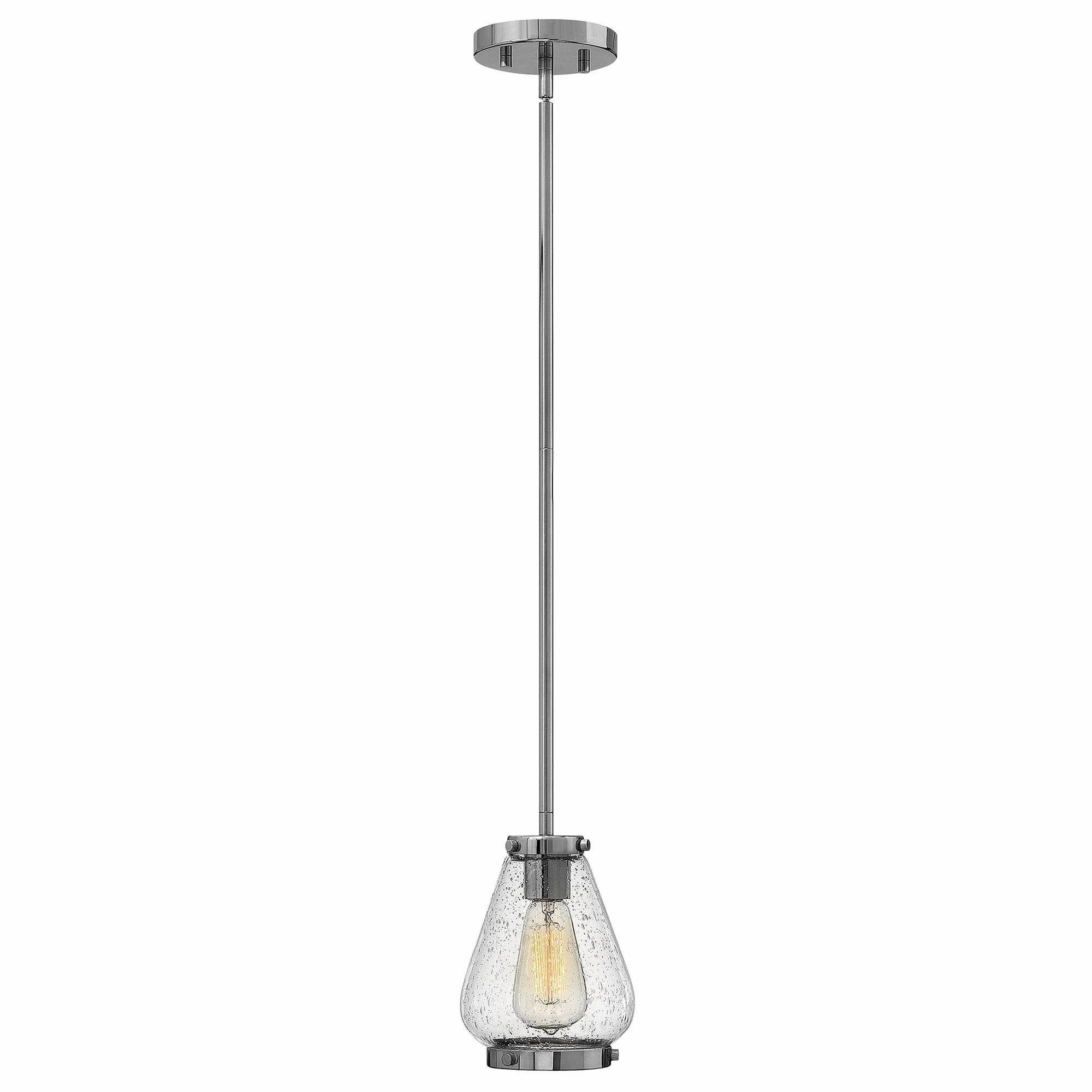 Hinkley Finley 1 Light Chrome Mini Pendant Ceiling Light soft glow ceiling light