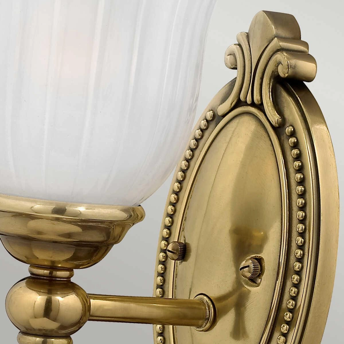 Hinkley Francoise Brass 1 Light Wall Light Elstead