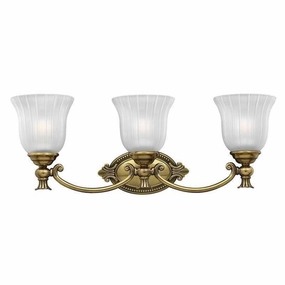Hinkley Francoise Solid Brass 3 Light Bathroom Wall Light vintage desk lamp