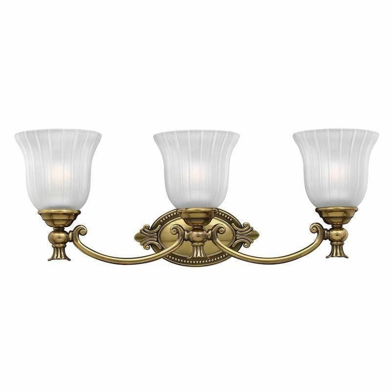 Hinkley Francoise Solid Brass 3 Light Bathroom Wall Light vintage desk lamp