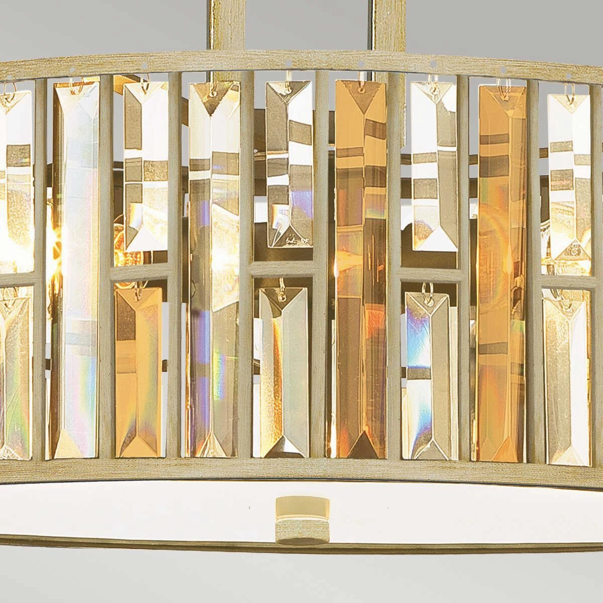 Hinkley Gemma 3 Light Silver Leaf Ceiling Pendant