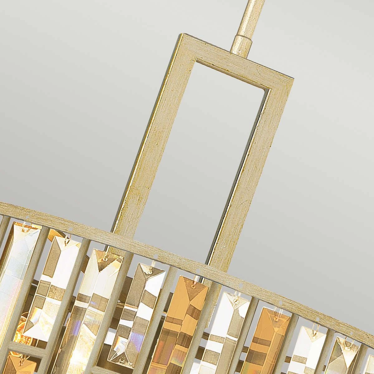 Hinkley Gemma 3 Light Silver Leaf Ceiling Pendant